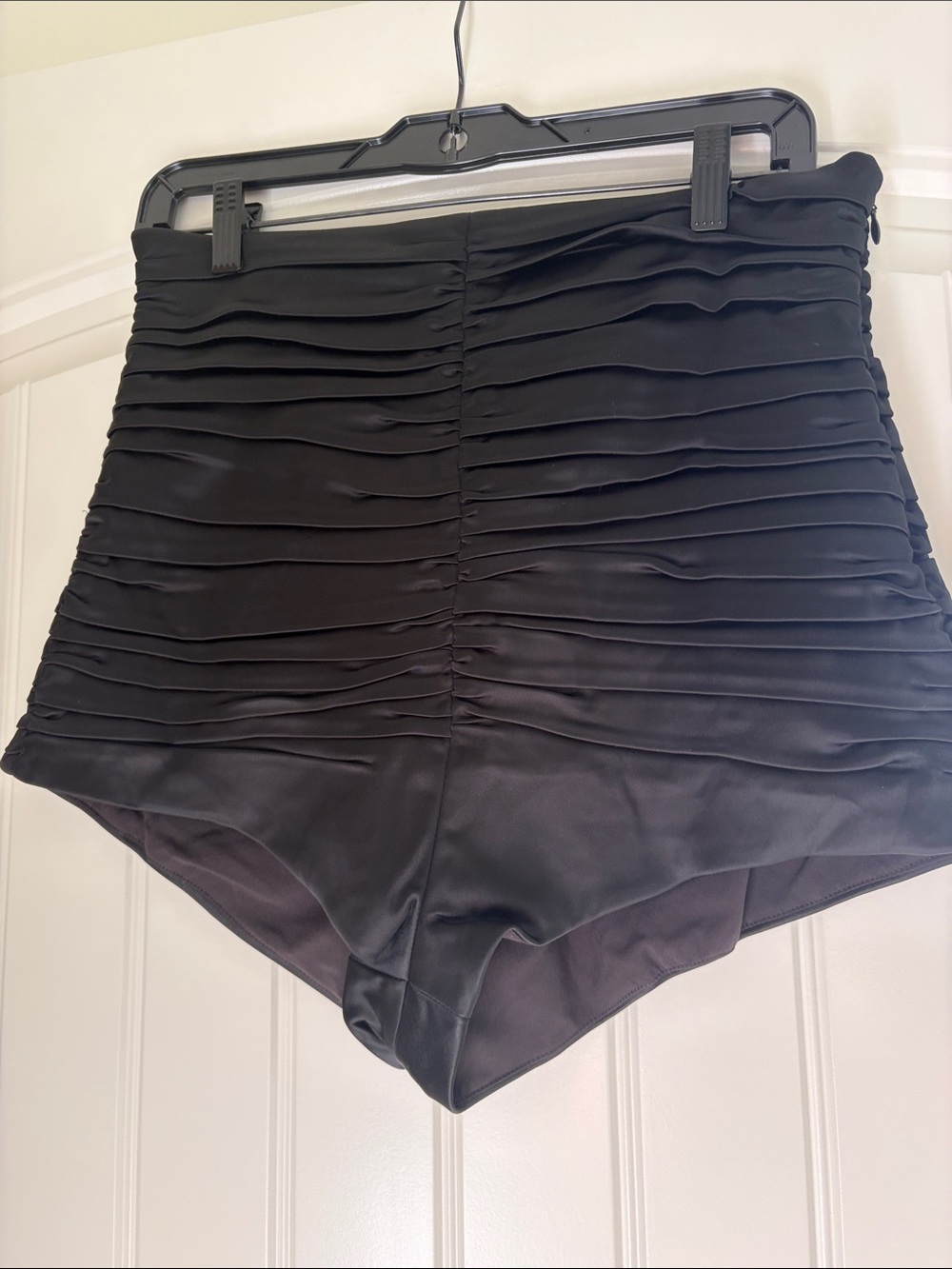 NWT High-Waist Ruched Black Women's Shorts